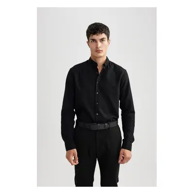 DEFACTO Modern Fit Textured Long Sleeve Shirt