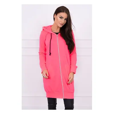 Dress with hood and hood pink neon