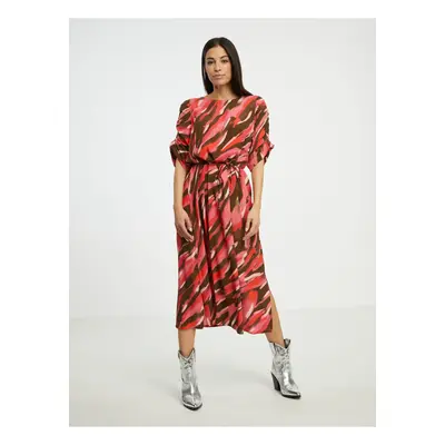 Red women's patterned maxi dress Fransa - Women's