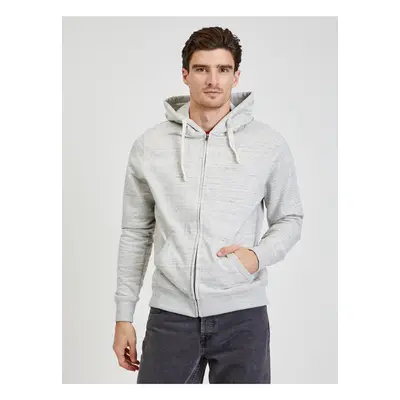 Light Grey Men's Zipped Sweatshirt Blend - Men