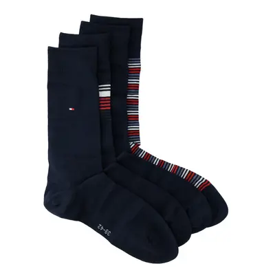 Tommy Hilfiger Socks - TH MEN SOCK 4P TIN GIFTBOX STRIPE blue