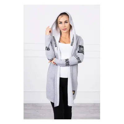 Coat with light gray subtitles