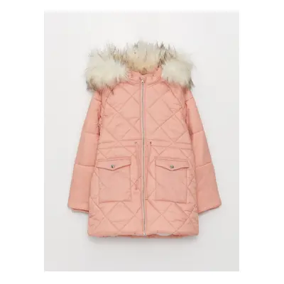 LC Waikiki Girls Quilted Hooded Coat