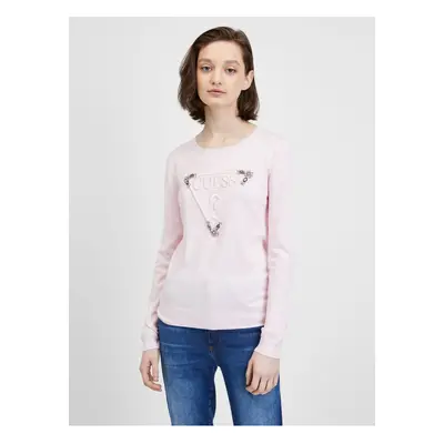 Light pink Ladies Sweatshirt Guess Ines - Women