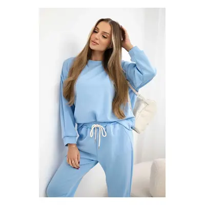 Kesi Włoski Viscose set sweatshirt + pants blue