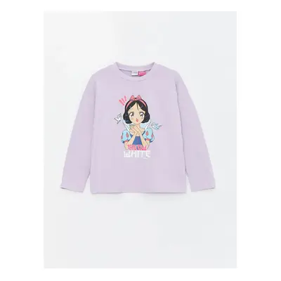 LC Waikiki LCW Kids Crew Neck Cotton Princess Printed Long Sleeve Girls' T-Shirt