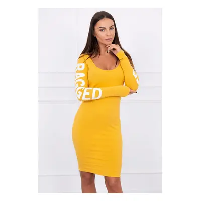 Dress Ragged mustard