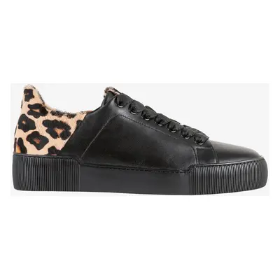 Black women's patterned leather sneakers Högl Blade - Women's