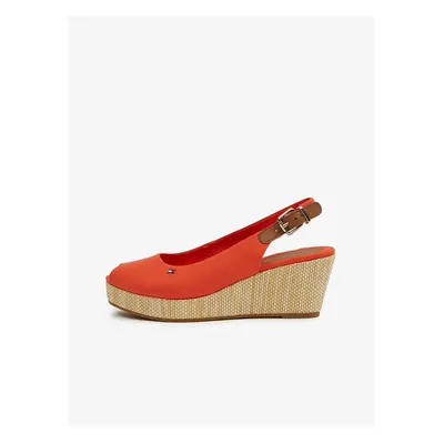 Orange women's wedge sandals Tommy Hilfiger Iconic Elba - Women's