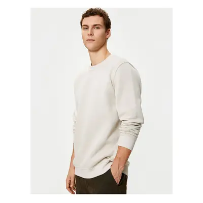 Koton 4WAM70369MK Men's Cotton Sweat Beige