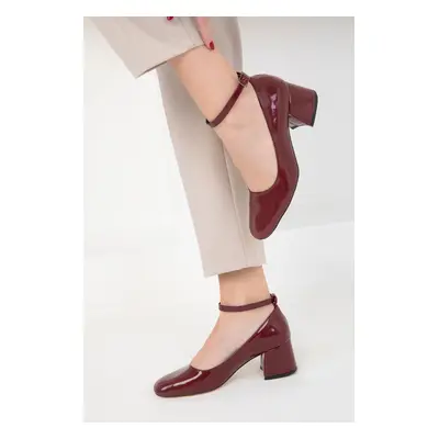 Soho Claret Red Patent Leather Women's Classic High Heel Shoes