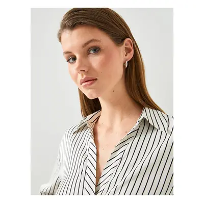 Koton Long Sleeve Shirt Buttoned Standard Cut Viscose