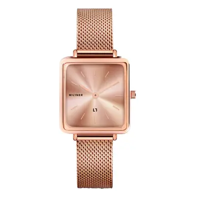 Women's watch with stainless steel belt in pink-gold Millner Royal