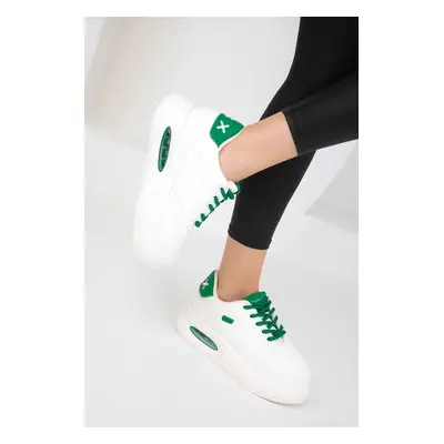 Soho White-Green Women's Sneaker