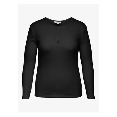 Black Basic Long Sleeve T-Shirt ONLY CARMAKOMA Adda - Women