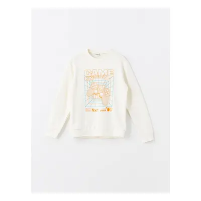 LC Waikiki Crew Neck Printed Long Sleeve Boys' T-Shirt