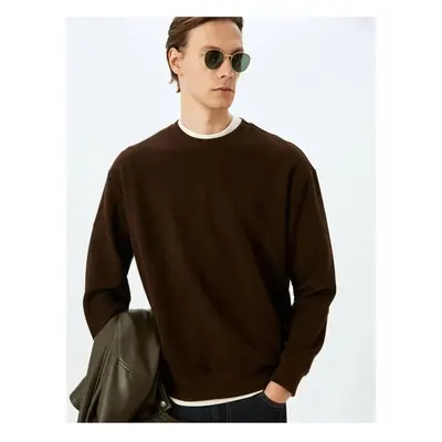 Koton Oversize Sweater Crew Neck Basic Cotton Blend