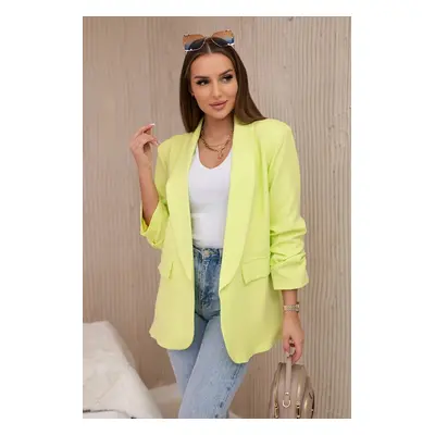 Elegant blazer with yellow neon lapels