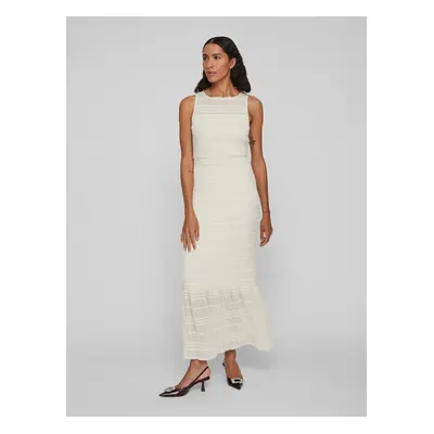 Creamy women's maxi-dresses VILA Hilma - Ladies