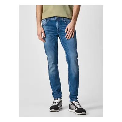 Blue men's straight fit jeans Pepe Jeans Finsbury - Men