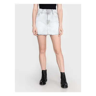 Light grey women's short denim skirt Replay - Women's