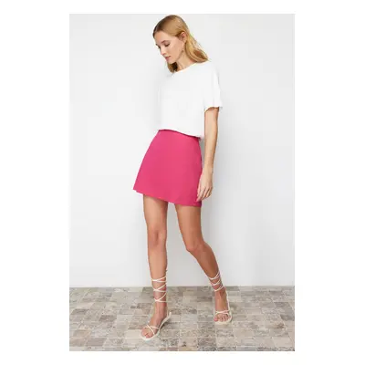 Trendyol Fuchsia High Waist A-Line Mini Length Woven Skirt