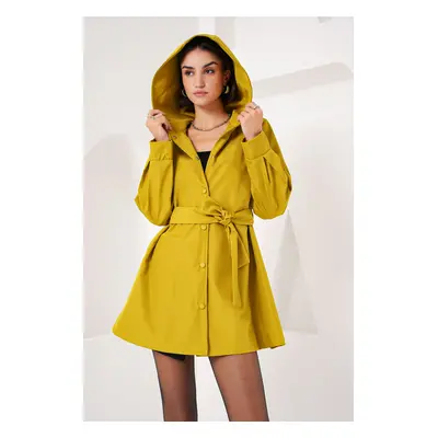 Bigdart Hooded Trench Coat - Oil Green