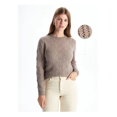 LC Waikiki Crew Neck Openwork Women's Knitwear Sweater