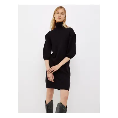 Black Ladies Sweater Dress with Balloon Sleeves Liu Jo - Women