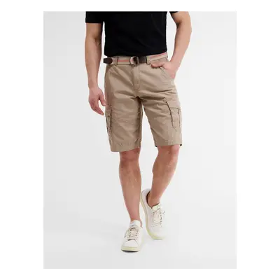 Beige Mens Shorts with Strap LERROS - Men