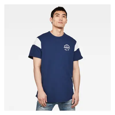 G-STAR T-shirt - Sport panel originals logo gr r t royal blue