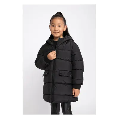 DEFACTO Girl's Water Repellent Hooded Puffer Jacket