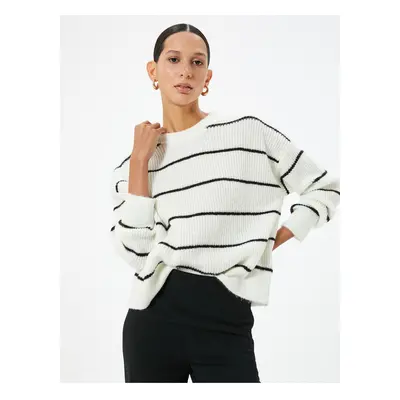 Koton Knitwear Sweater Long Sleeve Round Collar Soft Textured