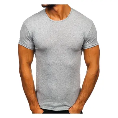 Men's T-shirt without print - grey