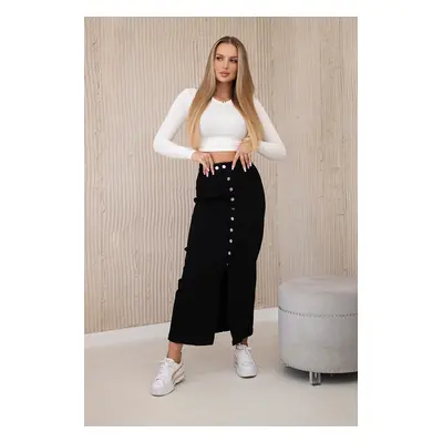 Kesi Włoski Long skirt with buttons black