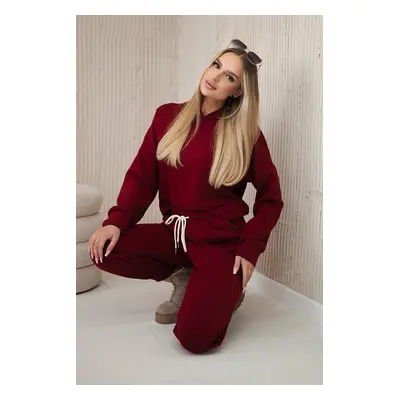 Kesi Włoski Viscose set hoodie + pants maroon