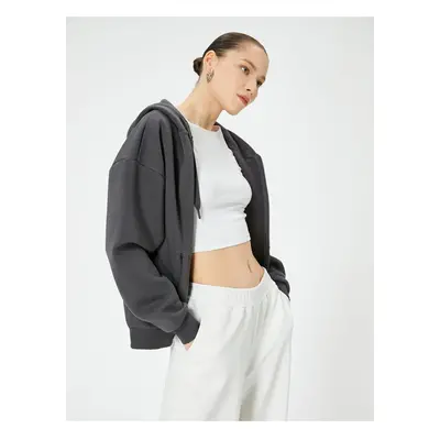 Koton Oversize Hooded Kangaroo Pocket Sweatshirt