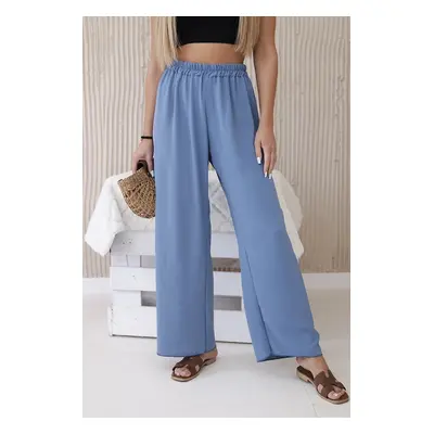 Wide denim trousers