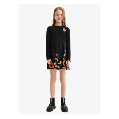 Black Girl Patterned Dress Desigual Alcazar - Girls