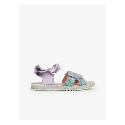 Green-purple girls' metallic sandals Richter - Girls