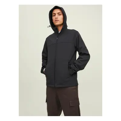 Black lightweight jacket with zip and hood Jack & Jones Marvin - Men's