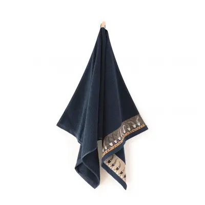 Zwoltex Unisex's Towel Gnom Navy Blue