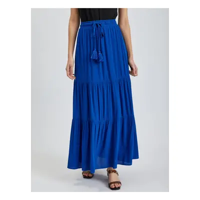 Orsay Blue Ladies Maxi Skirt - Ladies