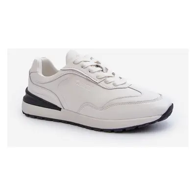 Men's leather sneakers BIG STAR White