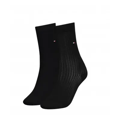 Tommy Hilfiger Socks - TH WOMEN SOCK 2P SHEER STRIPE black