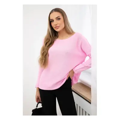 Kesi Włoski Crew neck sweater candy pink