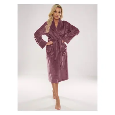 Bathrobe De Lafense Abigail long M-2XL women's berrywood