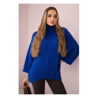 Kesi Włoski V-neck sweater ginger Ingwer cornflower blue