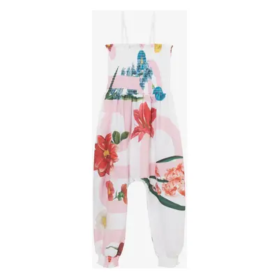 White girls' overall with colorful motif Desigual Pant Tomillo - Girls