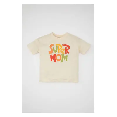 DEFACTO Baby Boy Crew Neck Printed Short Sleeve T-Shirt